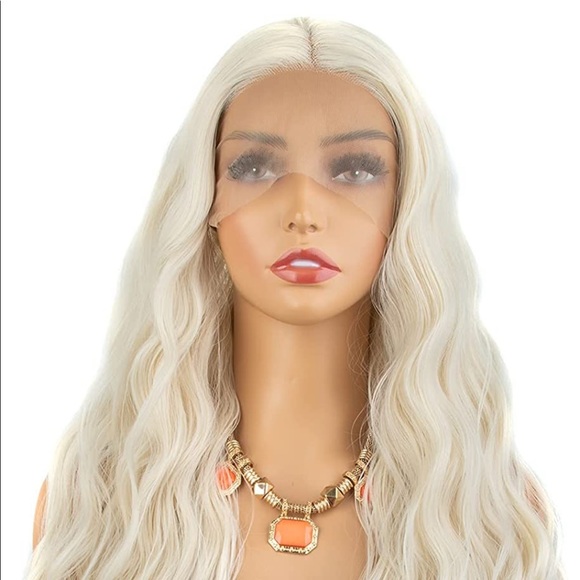💫 LIM K 22” PLATINUM BLONDE  WAVY LACE FRONT WIG💫 *NEW - Picture 4 of 7